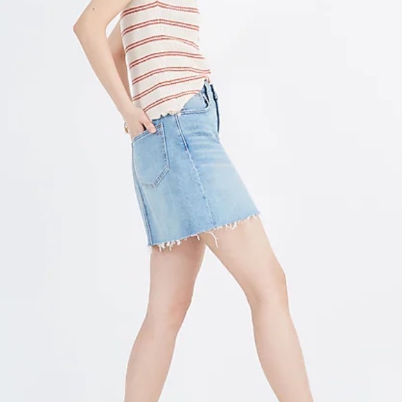 NWT Madewell Rigid Denim A-Line Skirt - Picture 2 of 3